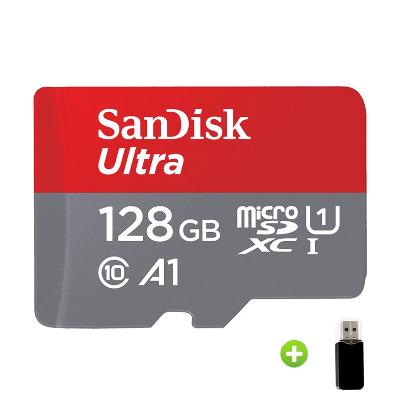 Sandisk микро SD карты A1 слот для карт памяти C10 98 МБ/с. 16 Гб оперативной памяти, 32 Гб встроенной памяти, 64 ГБ 128 Гб TF карты флэш накопитель usb для смартфонов - Емкость: 128GB-Card Reader