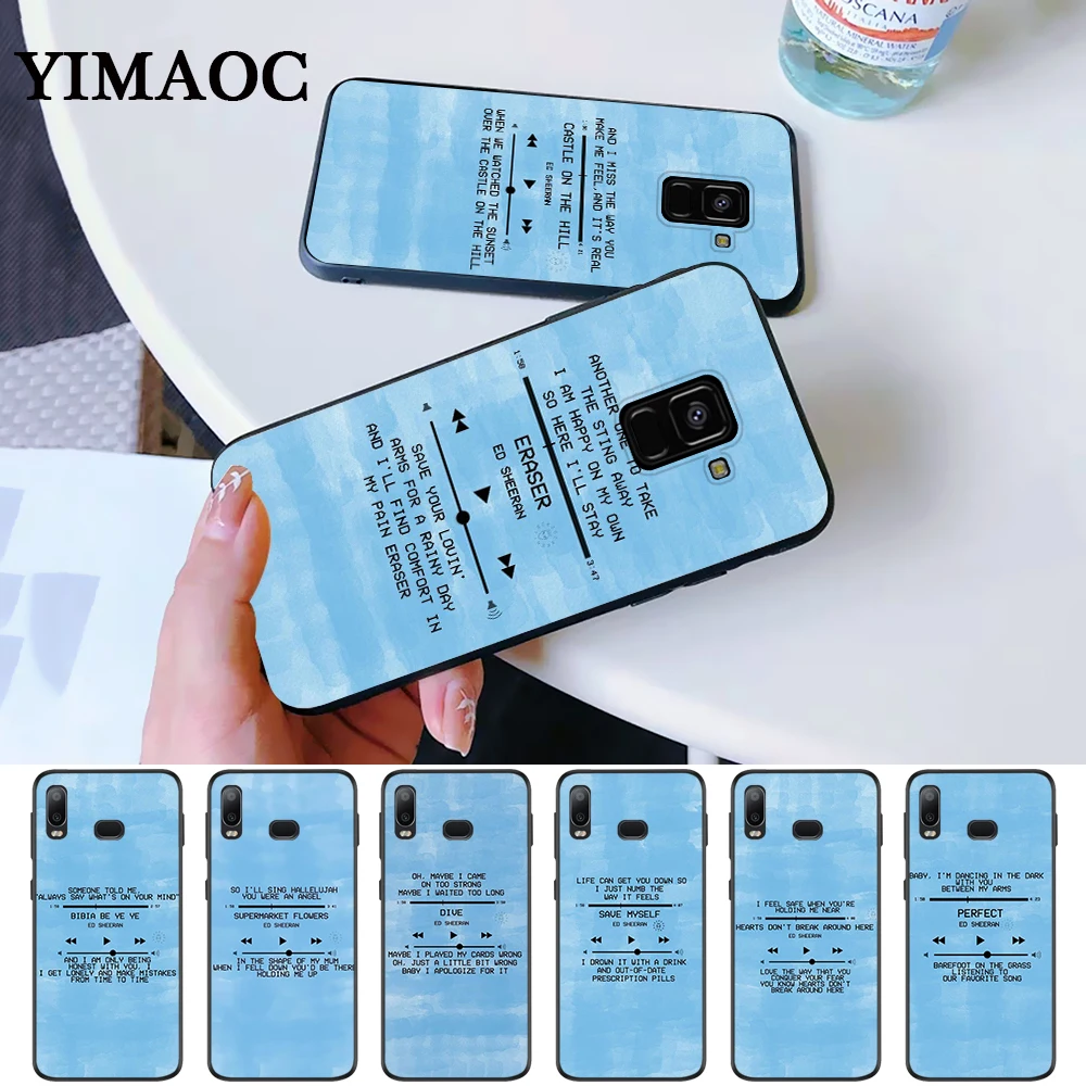 Ed Sheeran Lyrics Pictures Diy Silicone Case for Samsung A3 A5 A10S A50S A6 Plus 2018 A7 A8 A9 A10 A30 A40 A50 A60 A70 J6 |