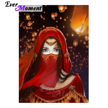 

Ever Moment Diamond Painting Chinese Style Mystery Girl Adults Children DIY Full Square Stones Art Handicrafts Decoration 4Y973