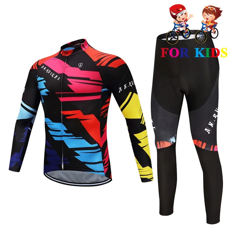 

2020 Kids Cycling Jersey Sets Team Girl Long Sleeve Cycling Clothes Breathable MTB Bike Clothing Wear Maillot boy Ropa Ciclismo