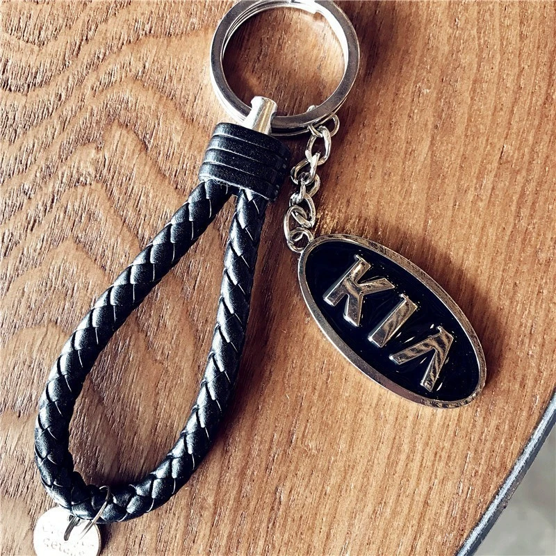 Персональный подарок, металлический брелок с подвеской для автомобиля kia, логотип для мужчин и женщин, кожаная подвеска на талию, 4S, магазин, брелок для ключей, аксессуары