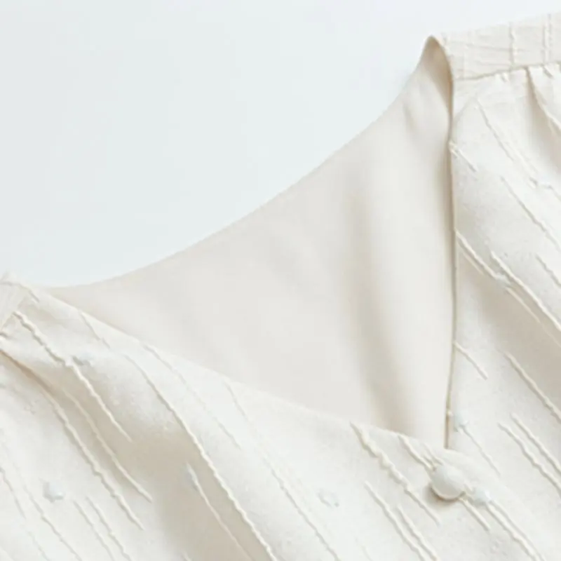 Весенне-осеннее короткое пальто для женщин, белые Базовые Куртки с бисером, женские тонкие пальто с длинным рукавом, верхняя одежда, корейские тонкие рубашки с v-образным вырезом