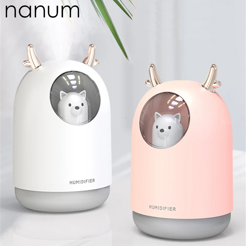 

New Aroma Essential Oil Diffuser Bear Humidifier 300ml Air Purifier LED Night Light USB Mini Fogger Car Air Freshener