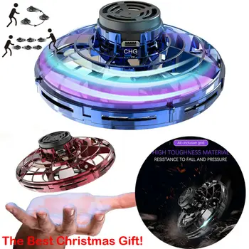 

Upgrade UFO Flying Mini Drone Hands Free Helicopter LED 360°Rotating Xmas Gift