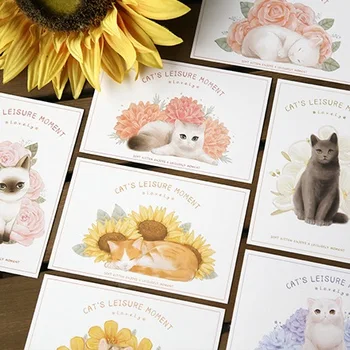 

30pcs Cats and Gardens Style Card As Party Invitation DIY Decoration Gift Card Message Card Postcard