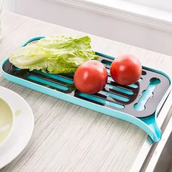 

Plastic Drain Tray Dishes Cutlery Filter Rack Storage Shelf