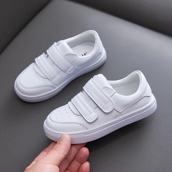 

kids Genuine Leather Sneakers shoes for children shoes flat with girl boy sneakers size 21-36 High quality tollder sports shoes