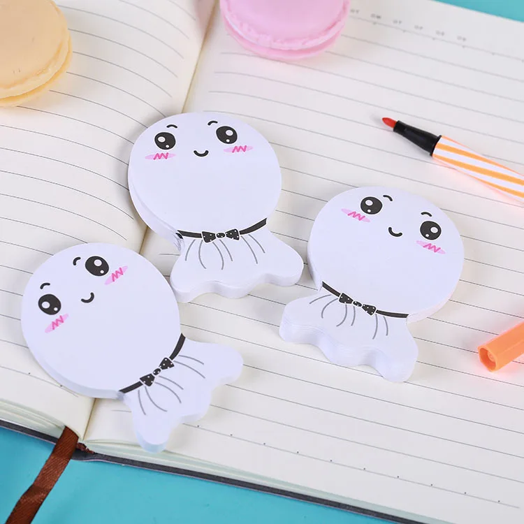 Креативные блокноты для записей милые белые новые солнечная кукла Post It Sticky Notes