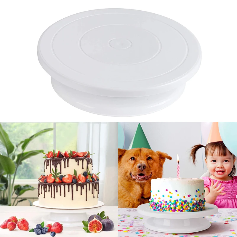 

Cake Turntable Stand Cake Decoration Accessories DIY Mold Rotating Stable Anti-skid Round Cake Table Kitchen Baking Tools