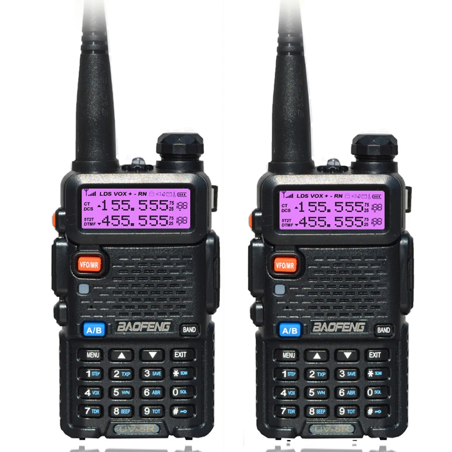 Портативная рация Baofeng UV 5R 2 шт./компл. Двухдиапазонная УКВ УВЧ 5 Вт Любительская