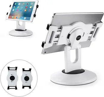 

360 Rotating Commercial Tablet Stand Pad Mini Pro Business Tablet Holder for Store Office Showcase Reception Kitchen Desktop