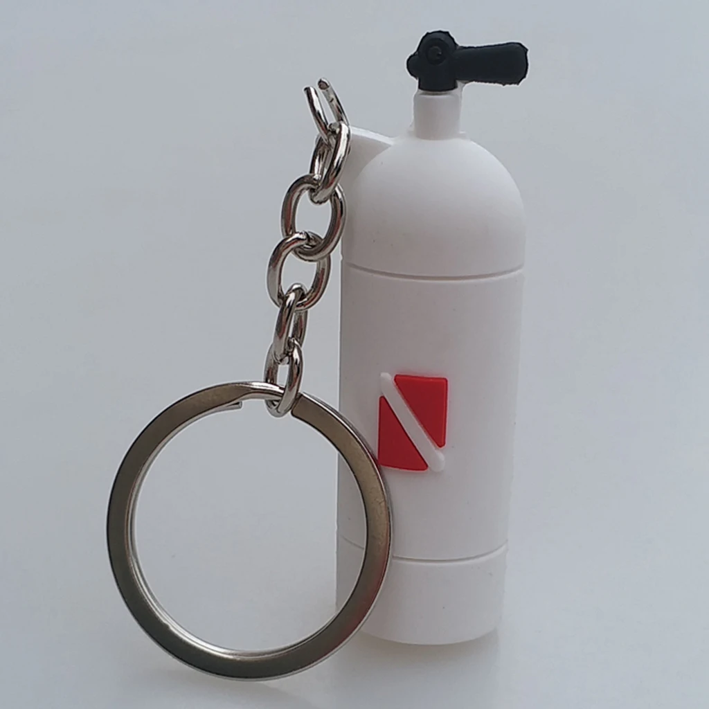Diving Tank Key Chain Dive Flag Keychain Keyring Diver Fans Charm Pendant Dive Air Cylinder Keychain Keyring 