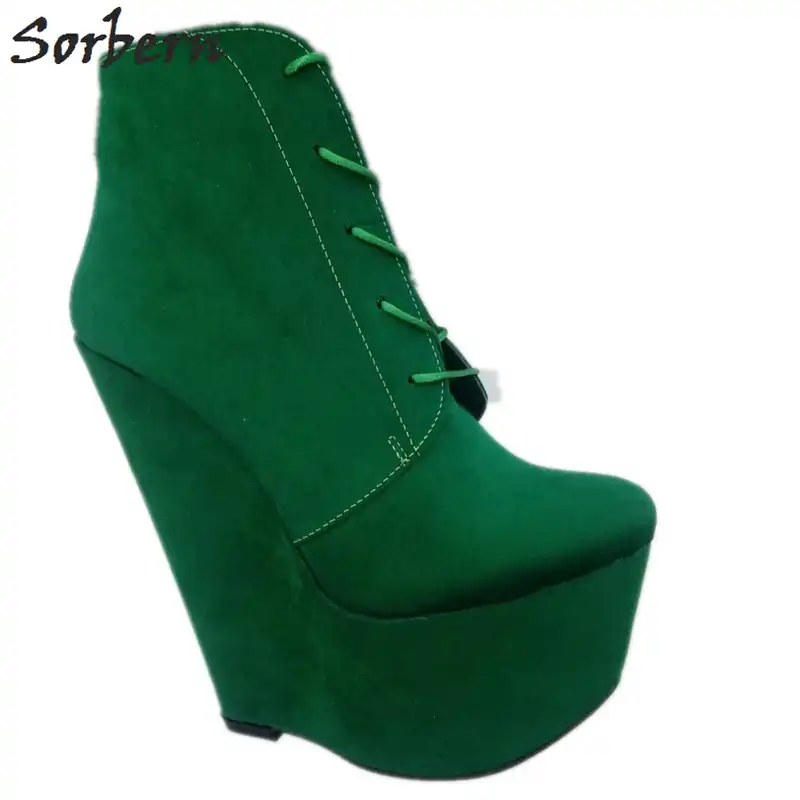green booties heels