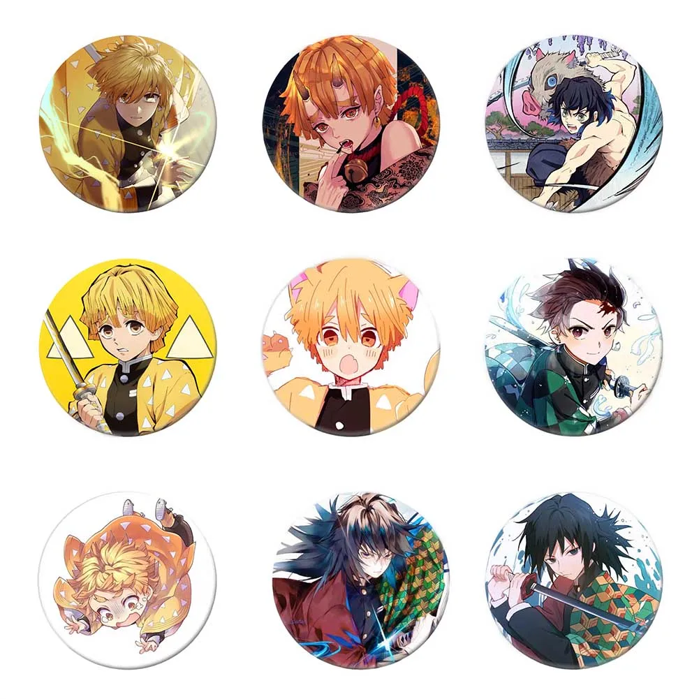 Anime Badge Demon Slayer Kimetsu no Yaiba Button Pins