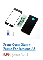 For Samsung A3 A310 A310F LCD Front Touch Screen Sensor+Housing Metal Middle Frame+Back Glass Battery Cover+Tools