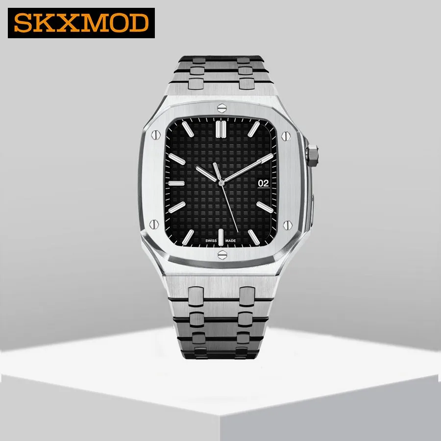 SKXMOD apple watch металлический чехол iwatch mod стальной защитный Безель 44 мм | Наручные