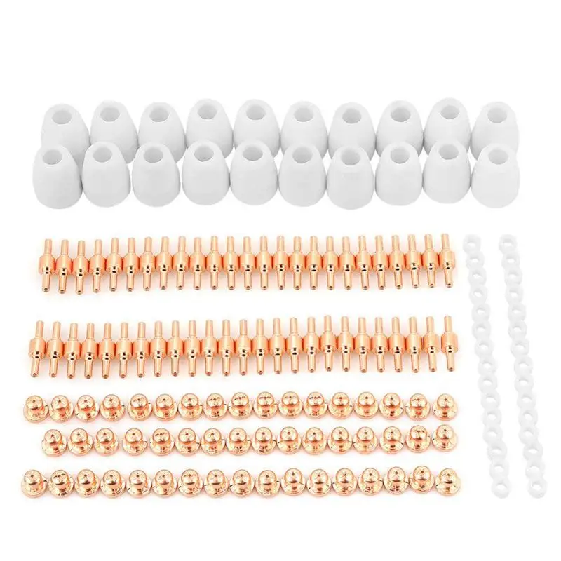 

BMBY-150 pcs Air Plasma Cutting Electrode Nozzle Plasma Cutter Consumables Accessory Fit For PT31 Electric Cutting Tools