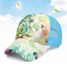 Женская печатная Подарочная уличная мода гольф бейсболка портативная летняя Солнцезащитная Повседневная дышащая в сеточку пляжная Спортивная кружевная