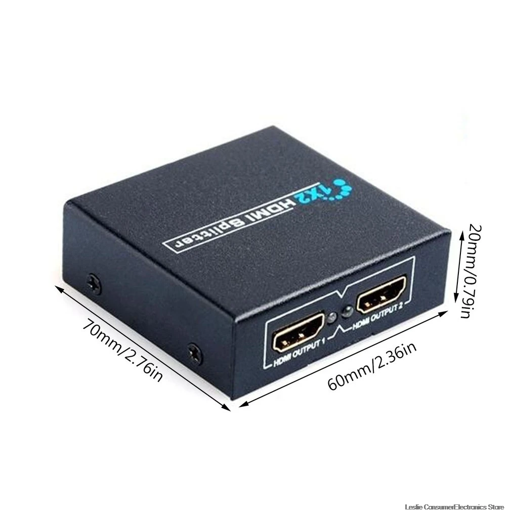 1x2 HDMI переключатель 1x2 HDMI разделитель Порт Автоматический коммутатор Поддержка 3D Full HD1080P для ПК HDTV DVD HDPS3 дропшиппинг