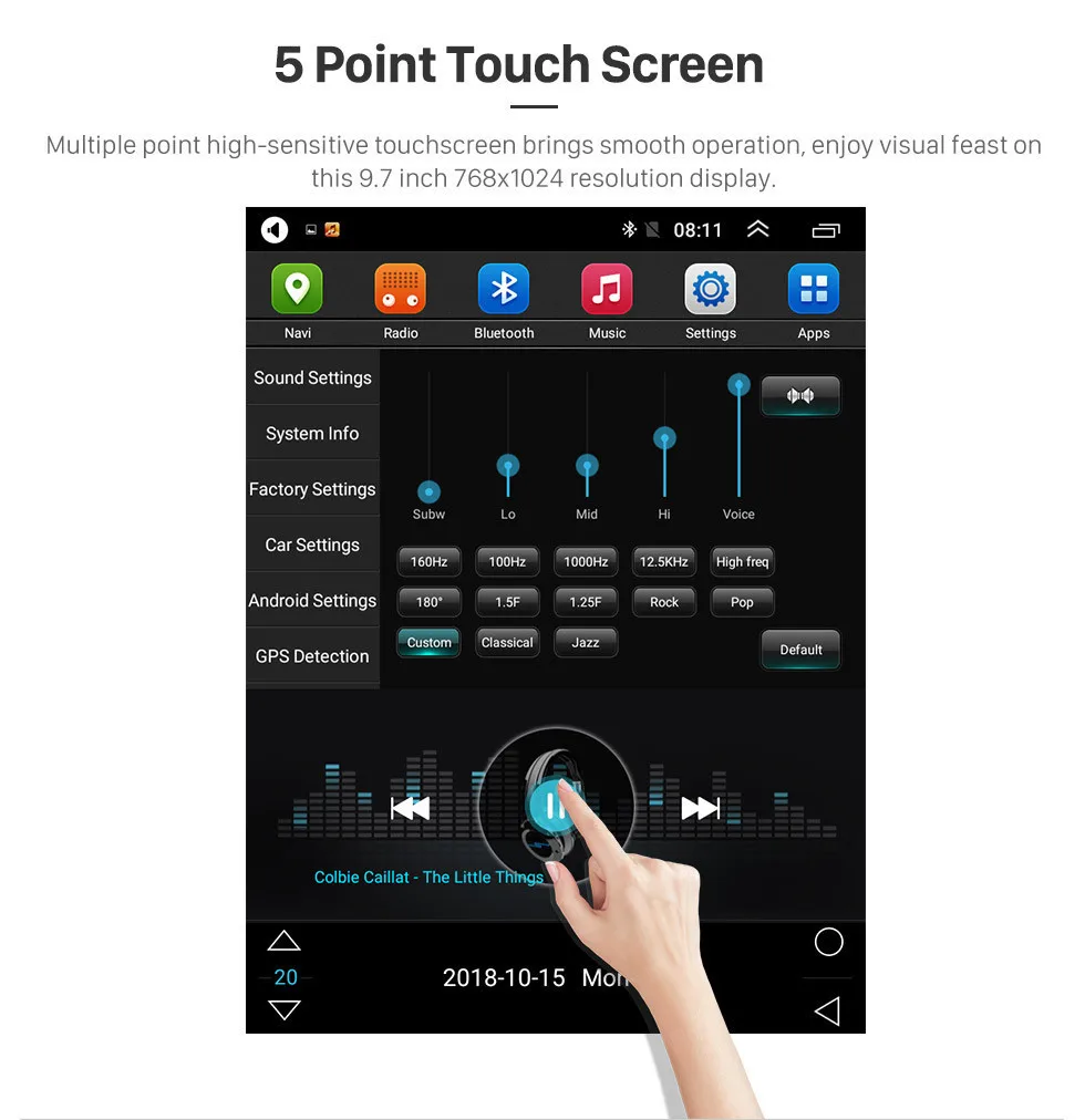 Clearance Seicane Car Android 9.1 GPS 2Din Navi HD 9.7" Multimedia Player For Kia Soul 2015 Support Wifi FM DVR Steering Wheel Control 5