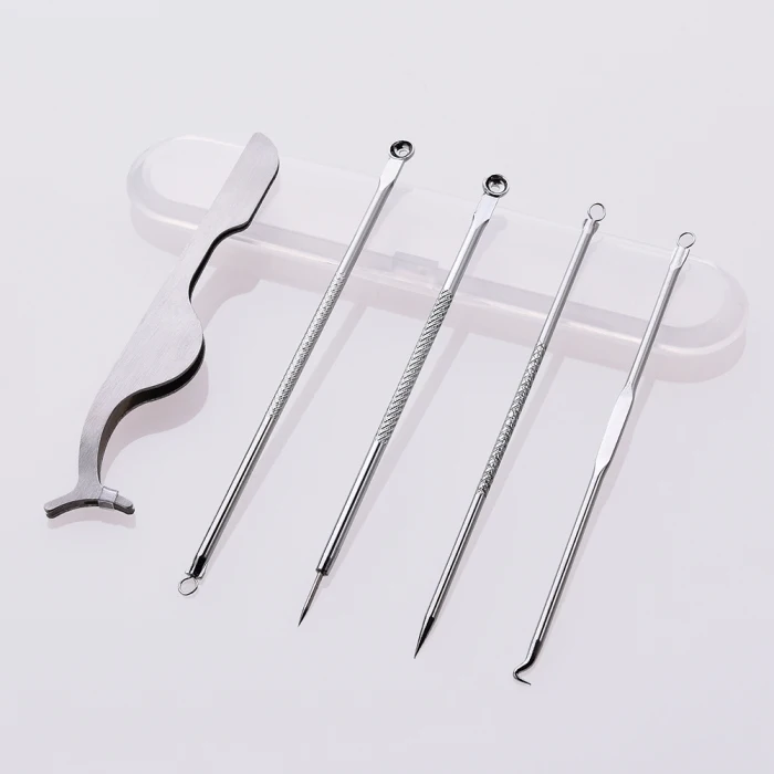 Acne Needles Set Blackhead Remover with Eyelash Clip Portable Makeup Tool for Women JS11