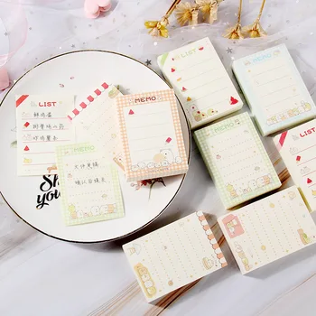 

1 set/lot Memo Pads Sticky Notes Ins cartoon Paper diary Scrapbooking Stickers Office School stationery Notepad