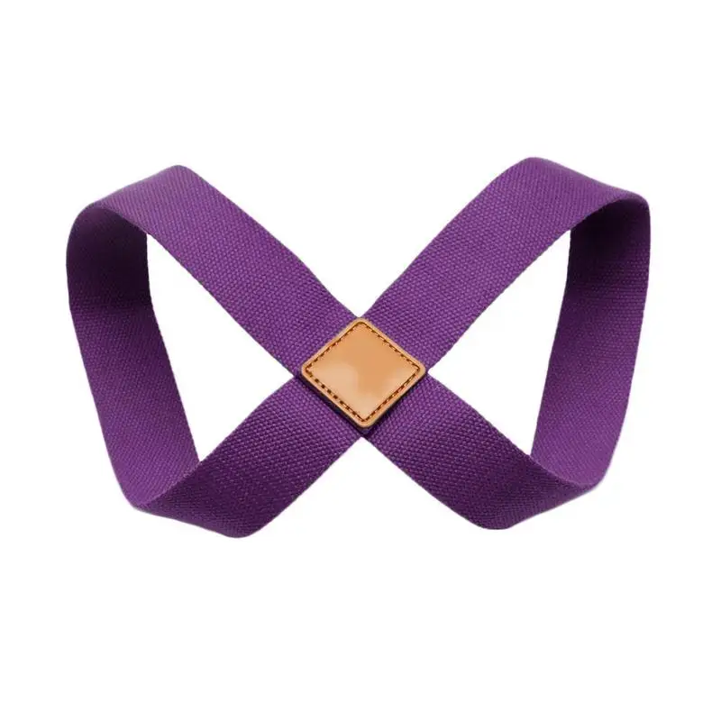 purple 1 шт. эластичный пояс для тренировок, фитнеса, кольцевой эластичный пояс для бодибилдинга, йоги, пояс сопротивления, танцевальный спортивный Мягкий ремень - Цвет: purple