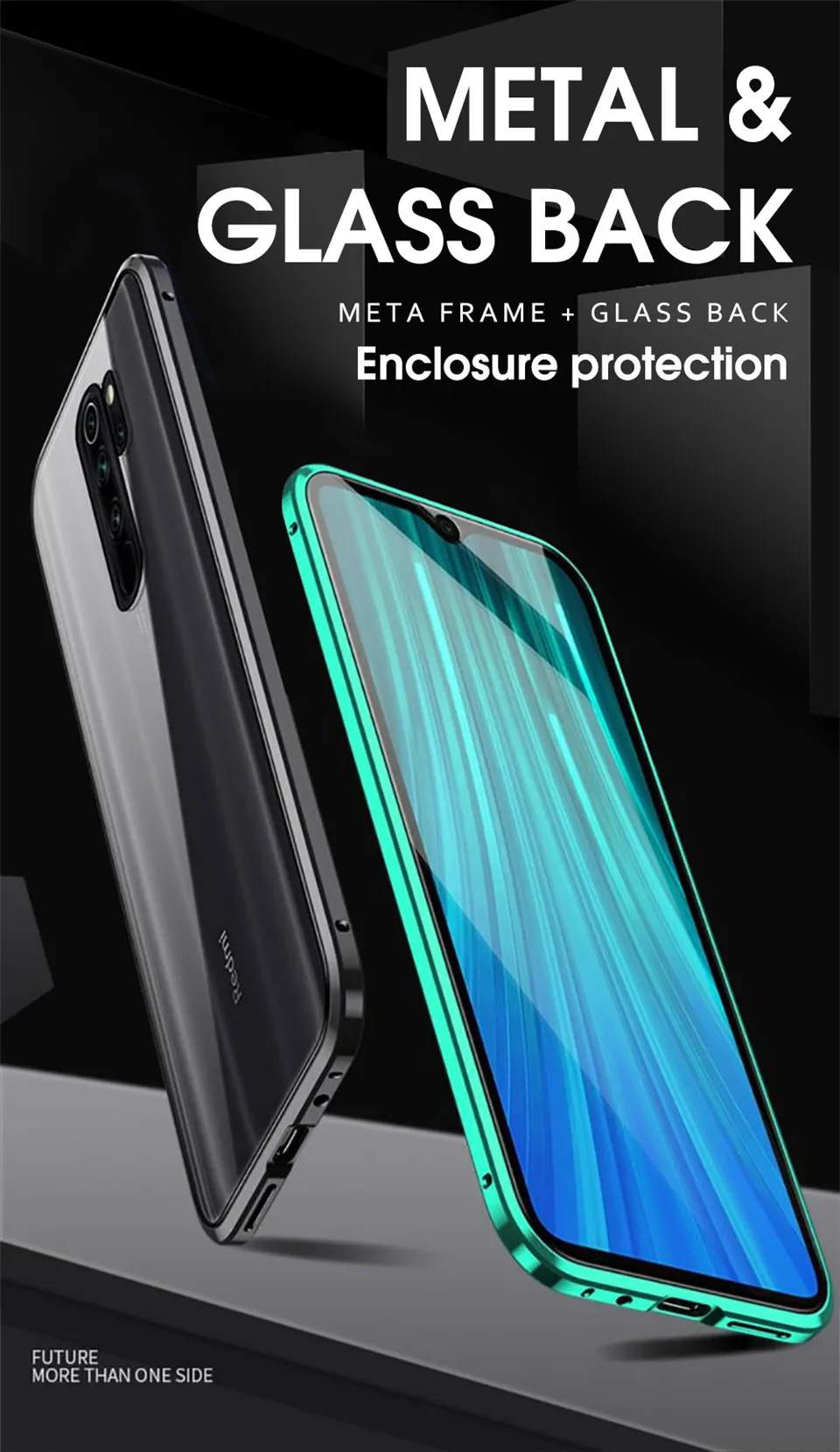 360 магнитный металлический Полный Чехол на для Redmi note 8 Pro Сяоми ксиоми Редми Ноут 8 про жесткий двойной чехол из закаленного стекла на для Xiaomi Redmi note 8 Note 8 Pro