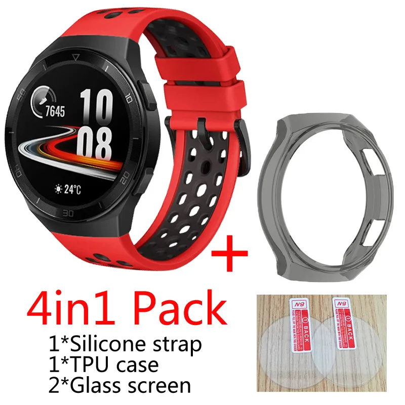 Ремешок силиконовый для Huawei watch GT 2e Защитный Браслет наручных часов Watch gt2e 4 в