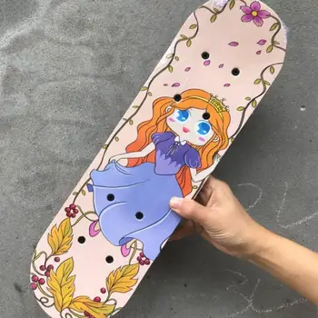 

4-8 Years Kids Skateboard Wooden Skateboard Durable Cartoon 43x13cm Mini Skateboard Skate Board For Kids Beginner Children Wood