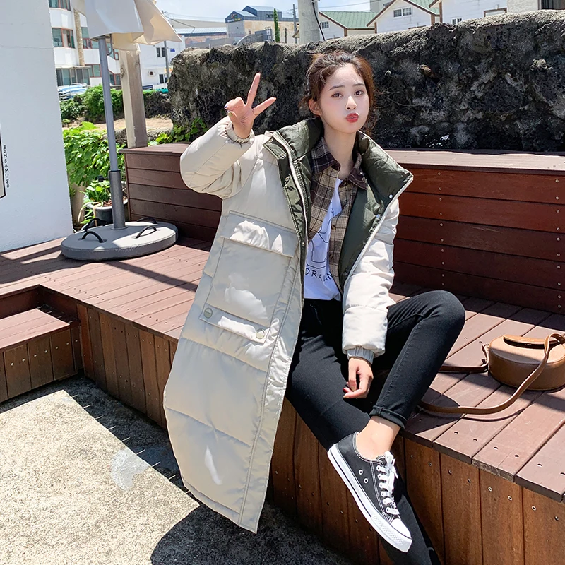 

New Fashion 2019 High Quality Winter Jacket Women Plus Size Winter Coat Hooded Warm Cotton Padded Long Parkas For Women Sz17