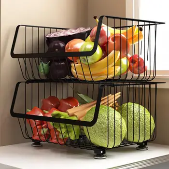 

Kitchen Shelves, Multi-storey Shelves, Vegetable Shelves, Multi-functional Household Fruits And Vegetables Basket