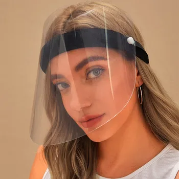 

1/5pcs Adult Hair Band Visual Transparent PVC Sand Proof Hat Face Mask Face Mask Fashion mondkapjes wasbaar facemask washable