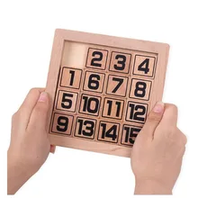 

Number Slide Puzzle Wooden Brain Teasers IQ Logic Game Adults Children Kids Learning Resources Educational Math Toys