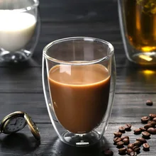 Двойная Стенка Insluated стеклянная чашка питьевой Чай Кофе Латте сок товары для дома, кухни SNO88