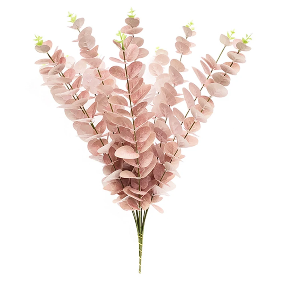 Artificial Eucalyptus Plants Plastic Green Red Fake For Flower arrangement Natural plants Home Decoration | Дом и сад