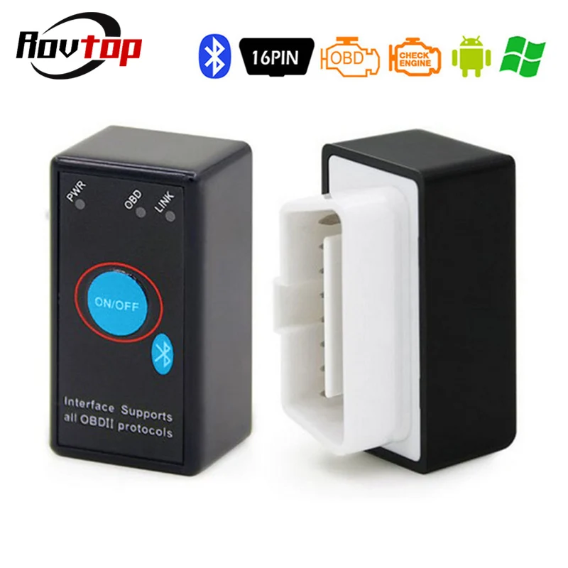Rovtop V1.5 EML327 Bluetooth OBD2 код ридер адаптер автомобильного диагностического