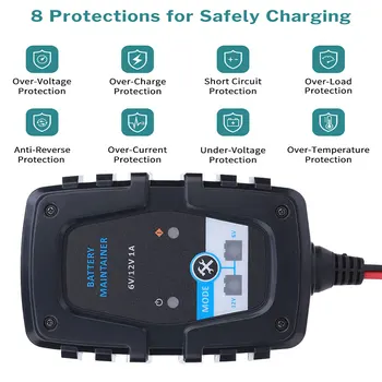 

Vehemo SAE Cable 6v/12V Pulse Repair Charger Motorcycle Repair Charger Humid Original Car Battery AGM GEL Repair Charger