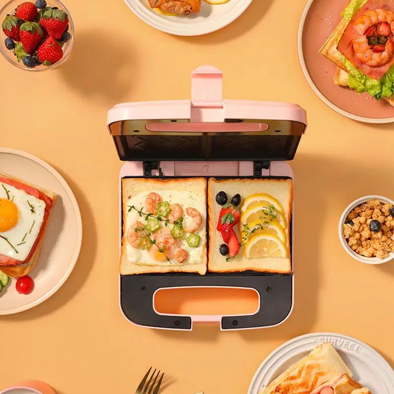 Multifunction Double plate Sandwich Maker Double-side Heating Non-stick coating Detachable Panel Barbecue Omelette Bake Toast EU sandwich maker