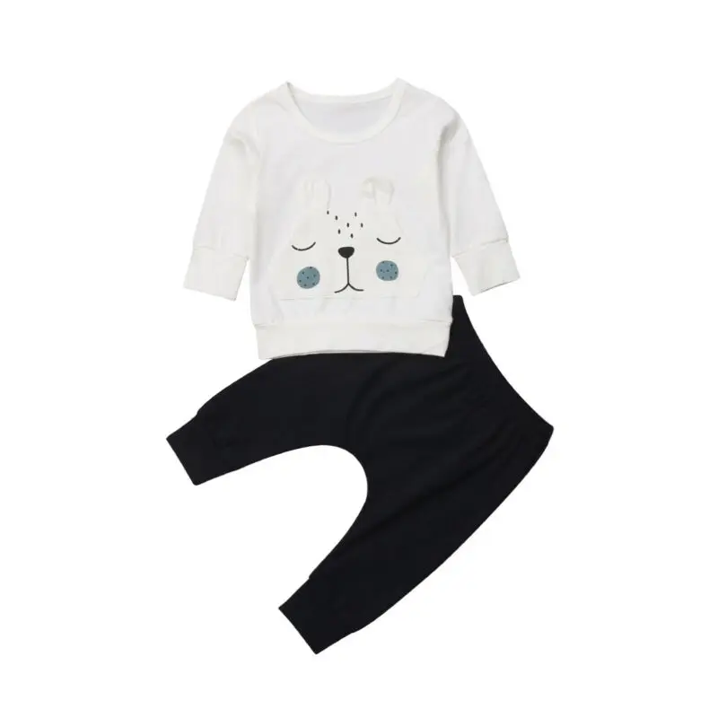 New 0-18M Baby Boy Clothes Set Girls 3D Bear Warm Top Kids Long Pants Newborn Outfits Kid Clothing Set 5