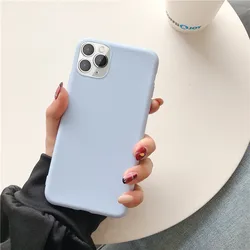 Candy Solid Color Matte Silicone Phone Case - Soft TPU Coque Cover for A8 2018 (PURPLE)