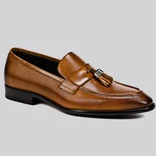 Italian Designer Men Oxford Genuine Leather Shoes High Quality Cow Leather Luxury Comfort Tassel Party Work Shoes