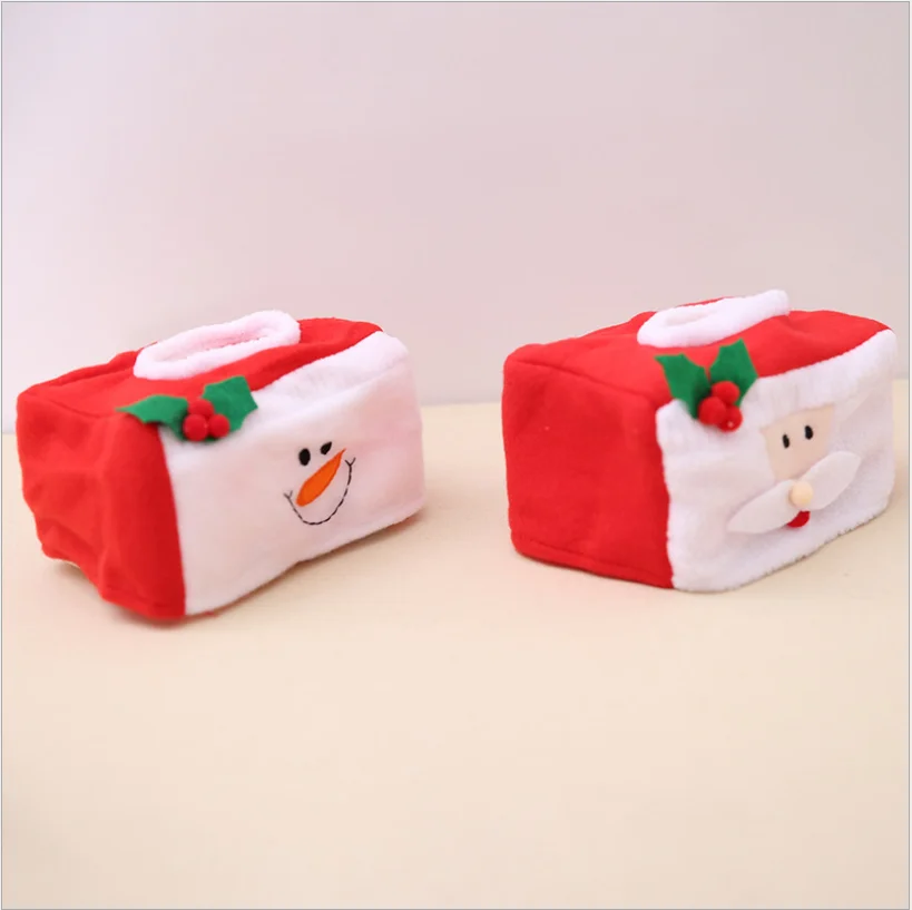 1 шт. Веселый Рождественский Санта-Клаус Снеговик коробка для салфеток для украшения стола рождественские украшения для дома новогодние украшения