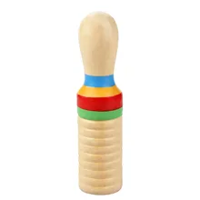 Звук малыш вечерние цилиндрическая трубка перкуссия музыкальный инструмент игрушки подарок ритм Дети Деревянный Guiro с одной резьбой легкий