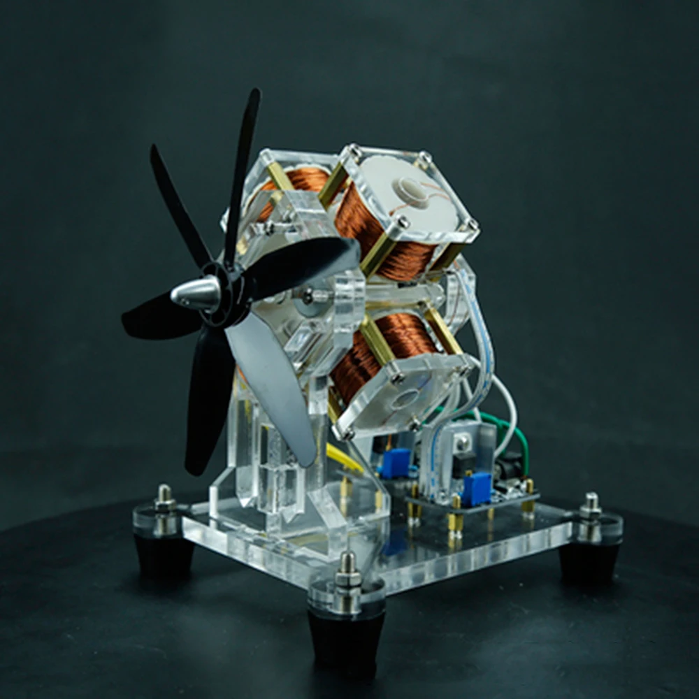 Four coil fan motor brushless Hall electromagnetic micromotor handmade gift ideas | Инструменты