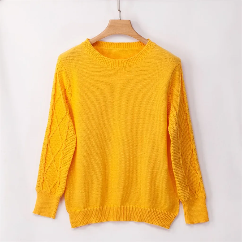 Sweater Women 2019 Autumn Winter New Solid Color Pullover Sweater Long Sleeve O Neck Loose Harajuku Slim Knit Sweater Female Top Sweater Women 2019 Autumn Winter New Solid Color Pullover Sweater Long Sleeve O Neck Loose Harajuku Slim Knit Sweater Female Top