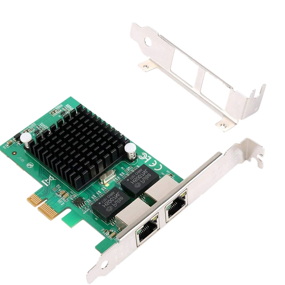 Gigabit Ethernet Pci-E сетевой контроллер карты 10/100/1000 Мбит/с, Rj45 X2 двойной 2 порта Pcie сервер сетевой интерфейс карты Lan адаптация