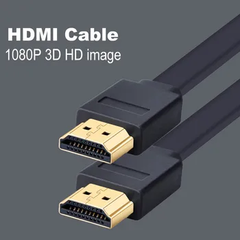 

Flat HDMI Cable High speed 4k 1080P 3D gold plated splitter switcher for HD TV Projector computer 1m 1.5m 2m 3m 5m 7.5m 10m 15m