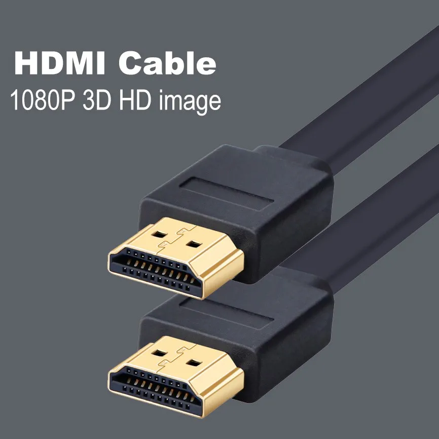 Плоский HDMI кабель высокоскоростной 4k 1080P 3D позолоченный сплиттер переключатель