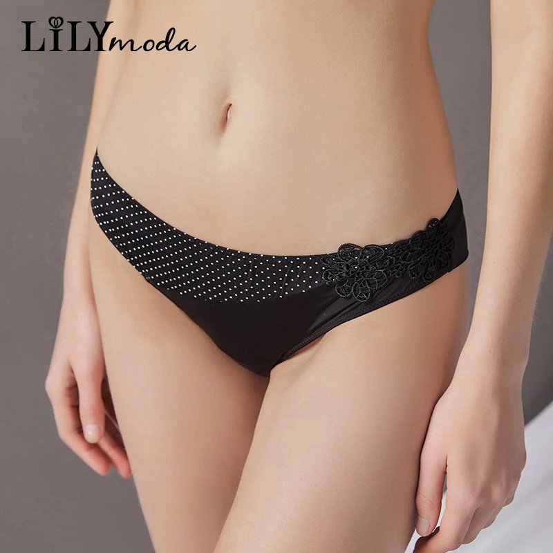Lilimoda женское сексуальное нижнее белье с цветочной вышивкой милые трусики